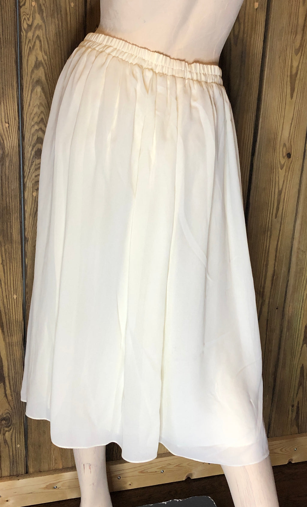 Vtg 90s Ivory Brocade/Lace Trim Peplum Jacket/Full Skirt Womens Set 4P~Wedding