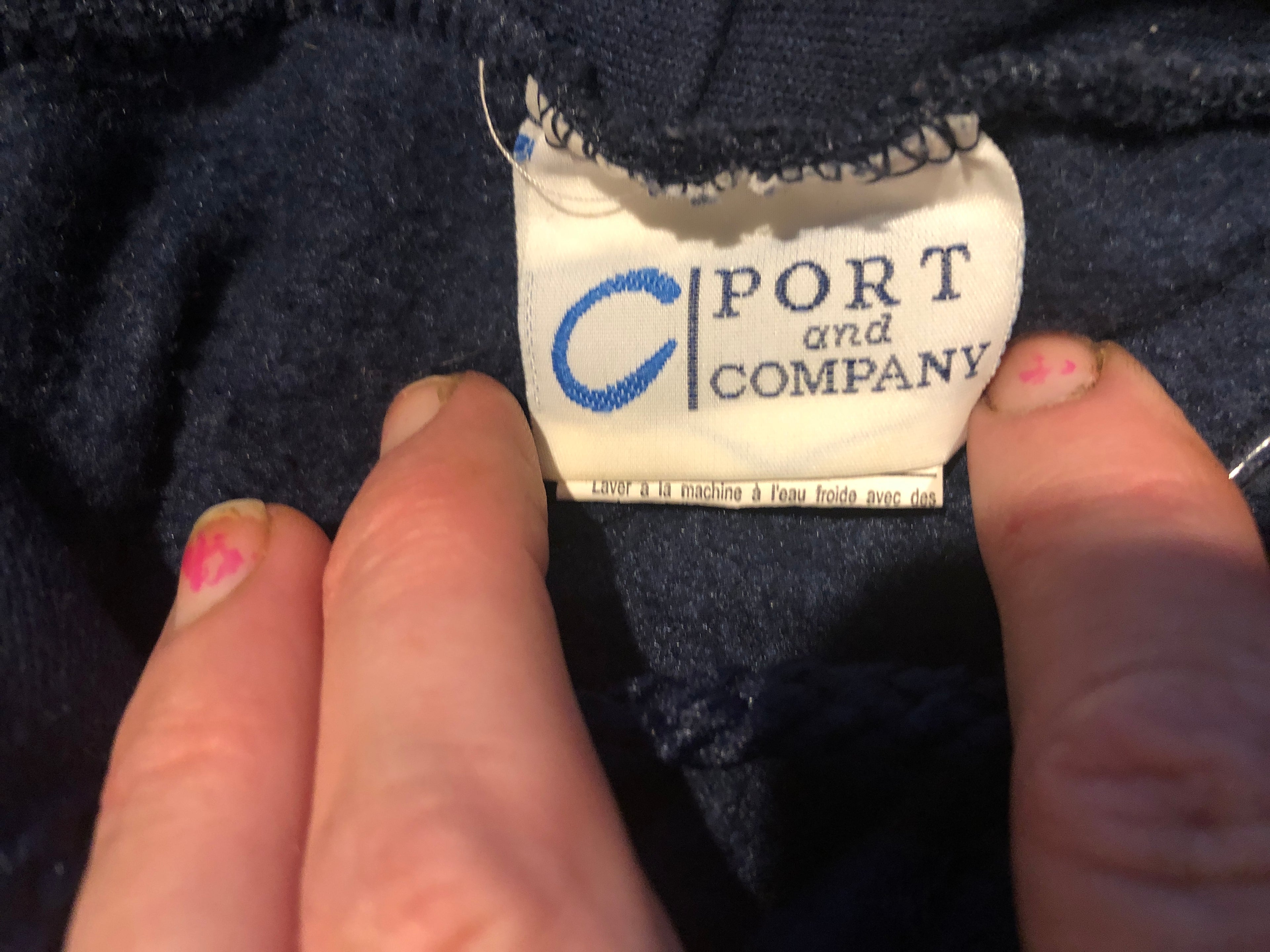 VTG Y2K Colton's Steak House & Grill Navy Embroidered Logo Hoodie Sweatshirt~M