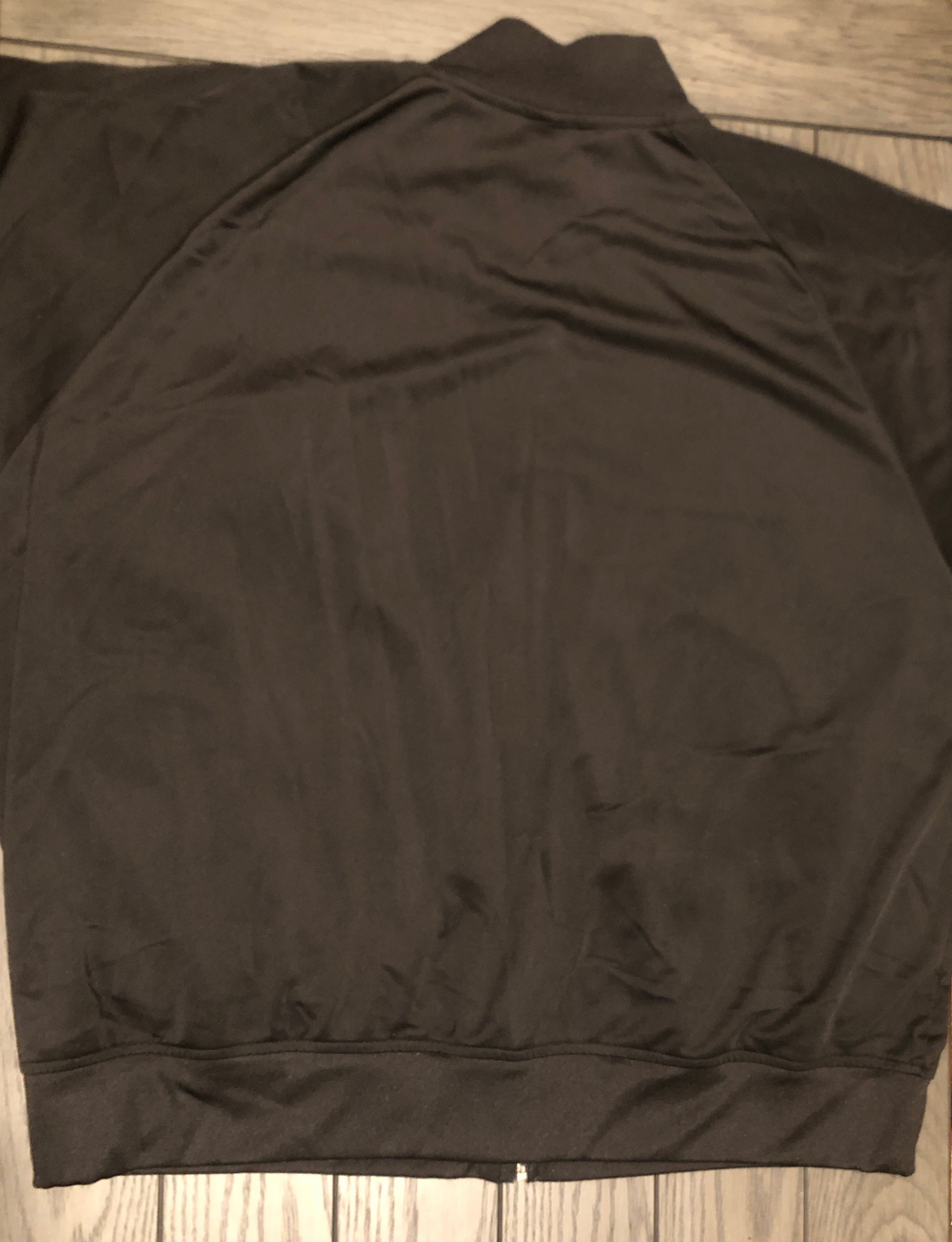 Vtg 90s/Y2K~Athletic Works~Men's Big/Tall Black/White Zip Front Track Jacket~3XL