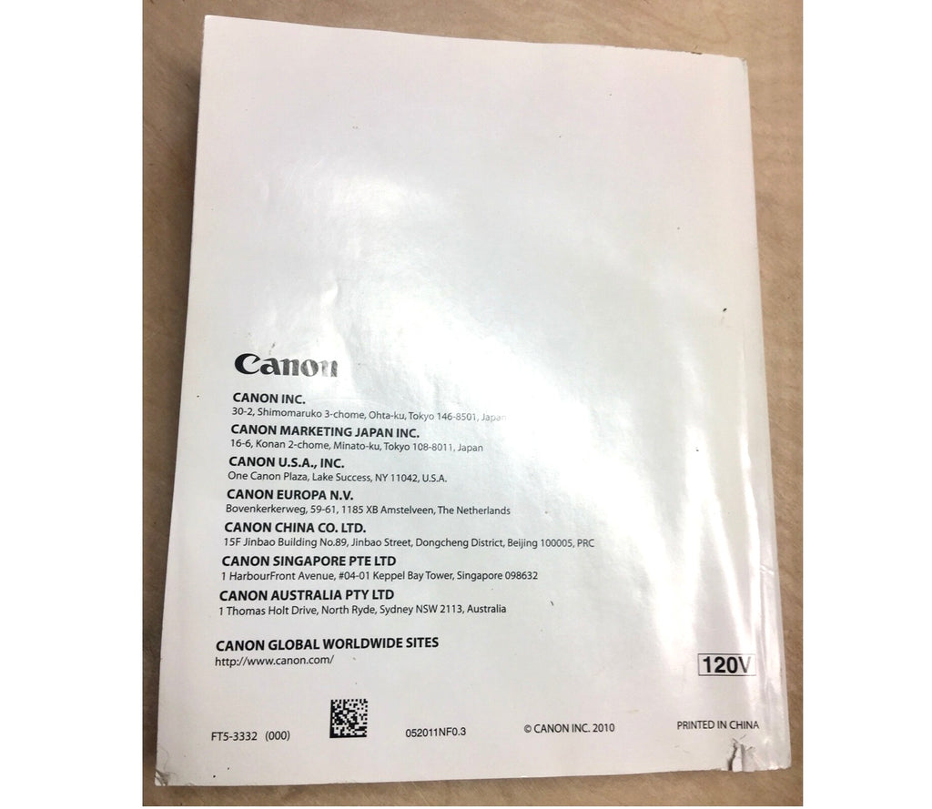 2010 CANON Color Image Class Printer Basic Operation Guide MF9280Cdn/MF9220Cdn